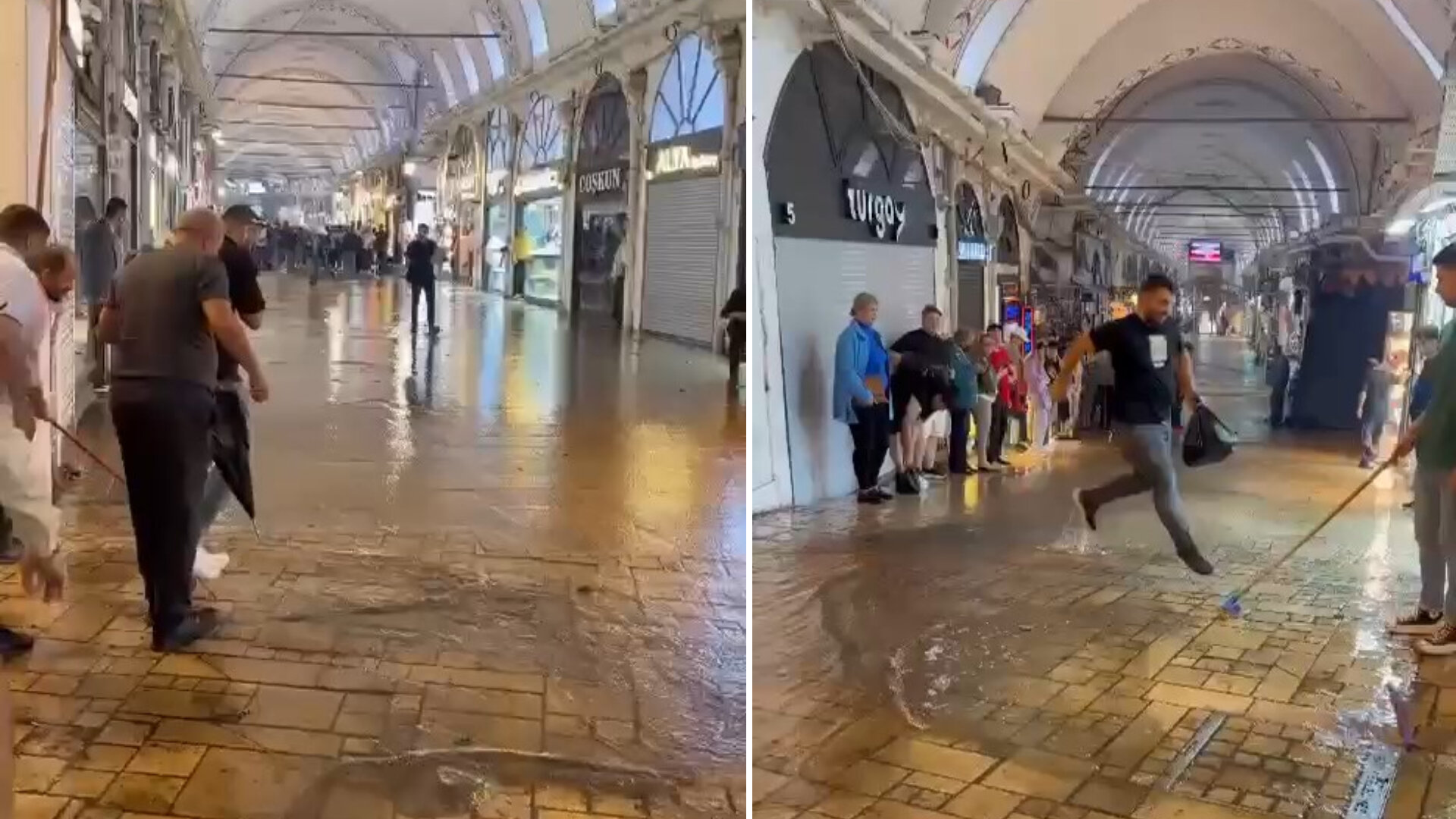 Kapalıçarşı ve Tahtakaleyi su bastı